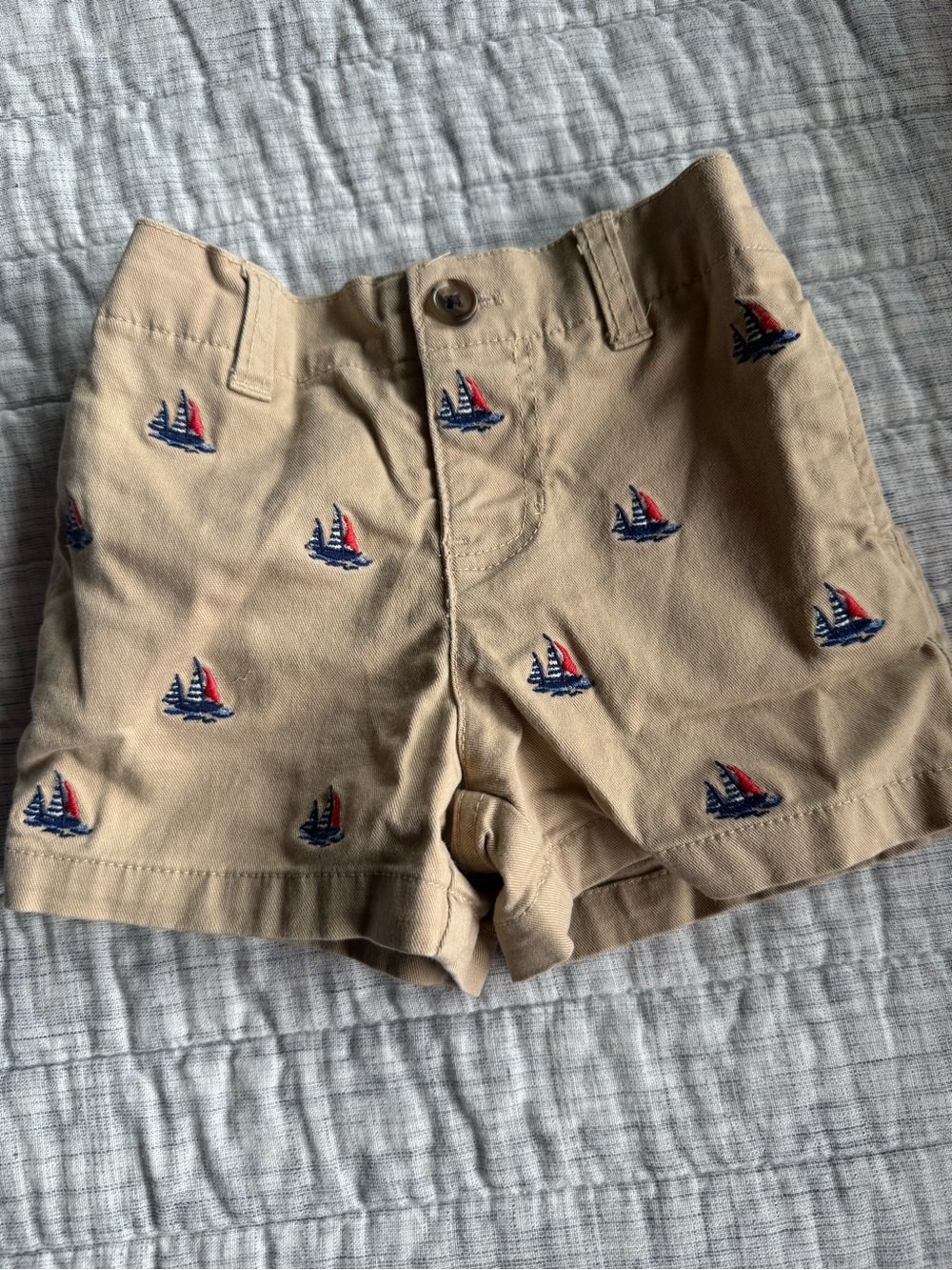 Ralph Lauren Tan Sailboat Baby Shorts
